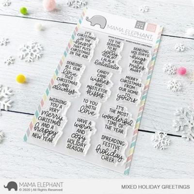 Mama Elephant Clear Stamps - Mixed Holiday Greetings